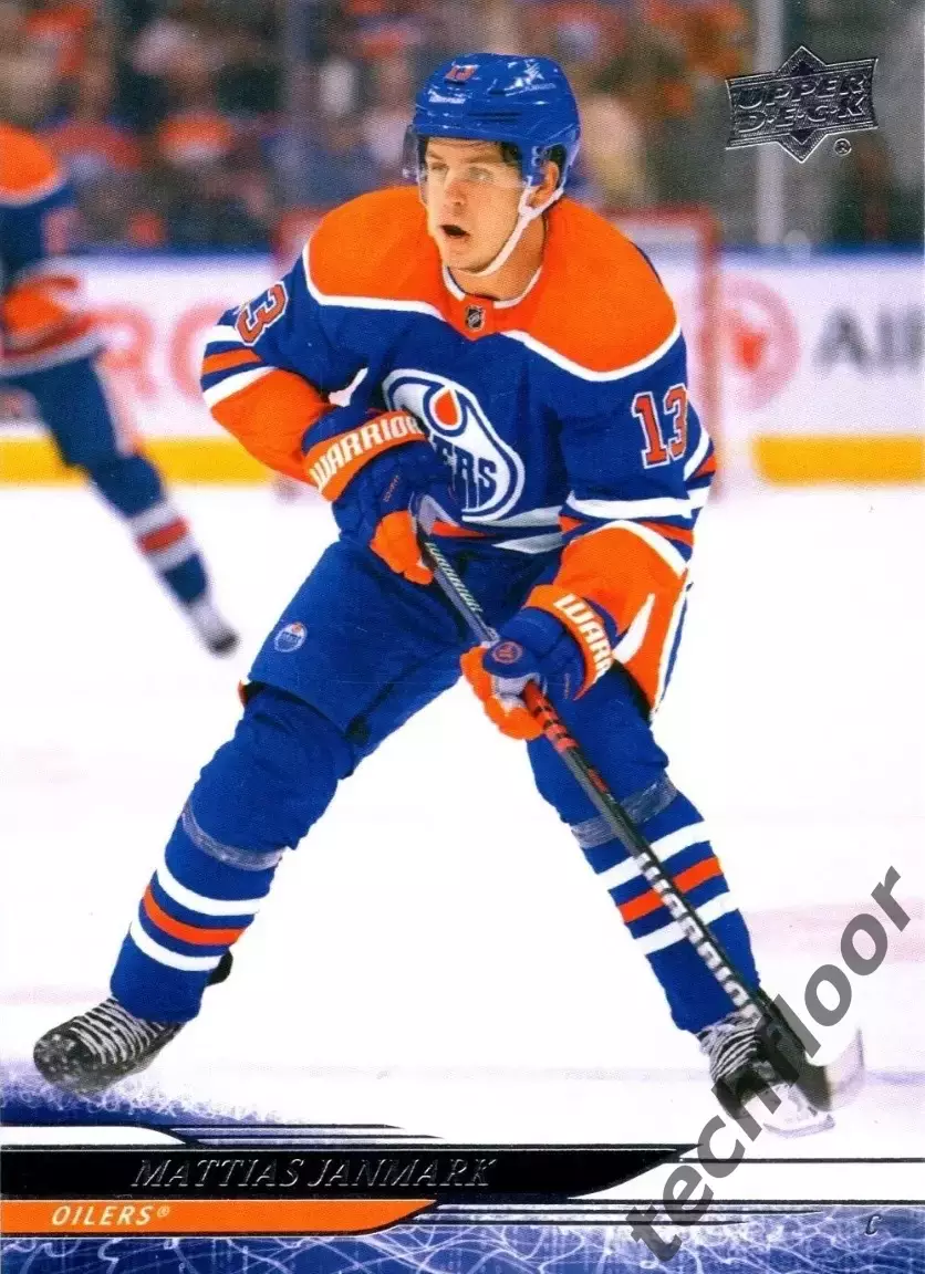 Карточка NHL Mattias Janmark Edmonton Oilers/Маттиас Янмарк Эдмонтон НХЛ