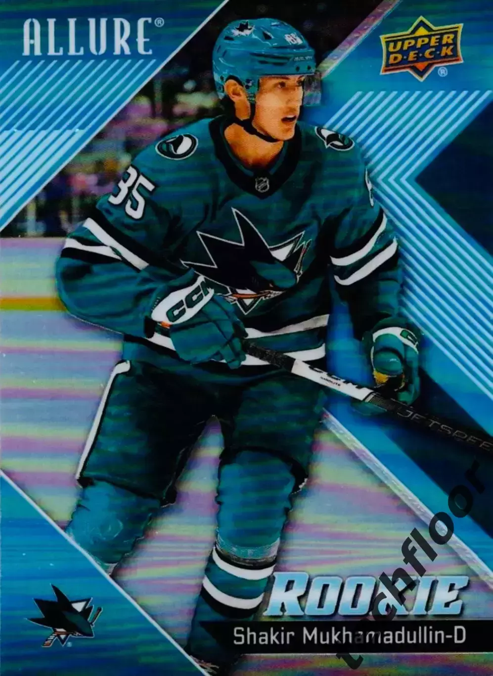 Карточка NHL Shakir Mukhamadullin San Jose Sharks/Шакир Мухамадуллин НХЛ