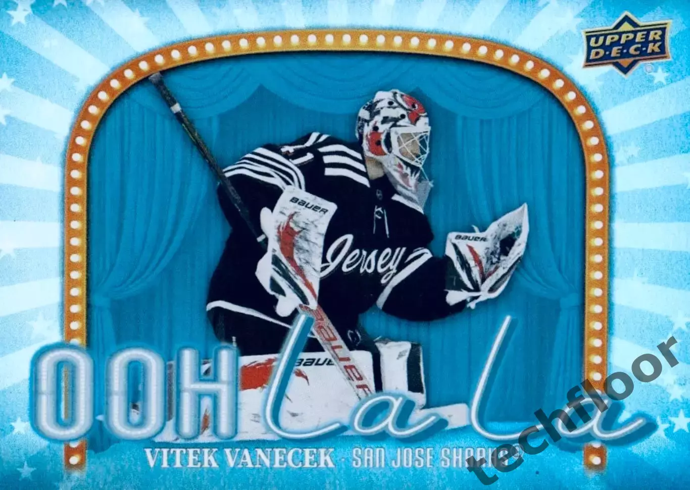 Карточка NHL Vitek Vanecek San Jose Sharks/Витек Ванечек Сан-Хосе Шаркс НХЛ