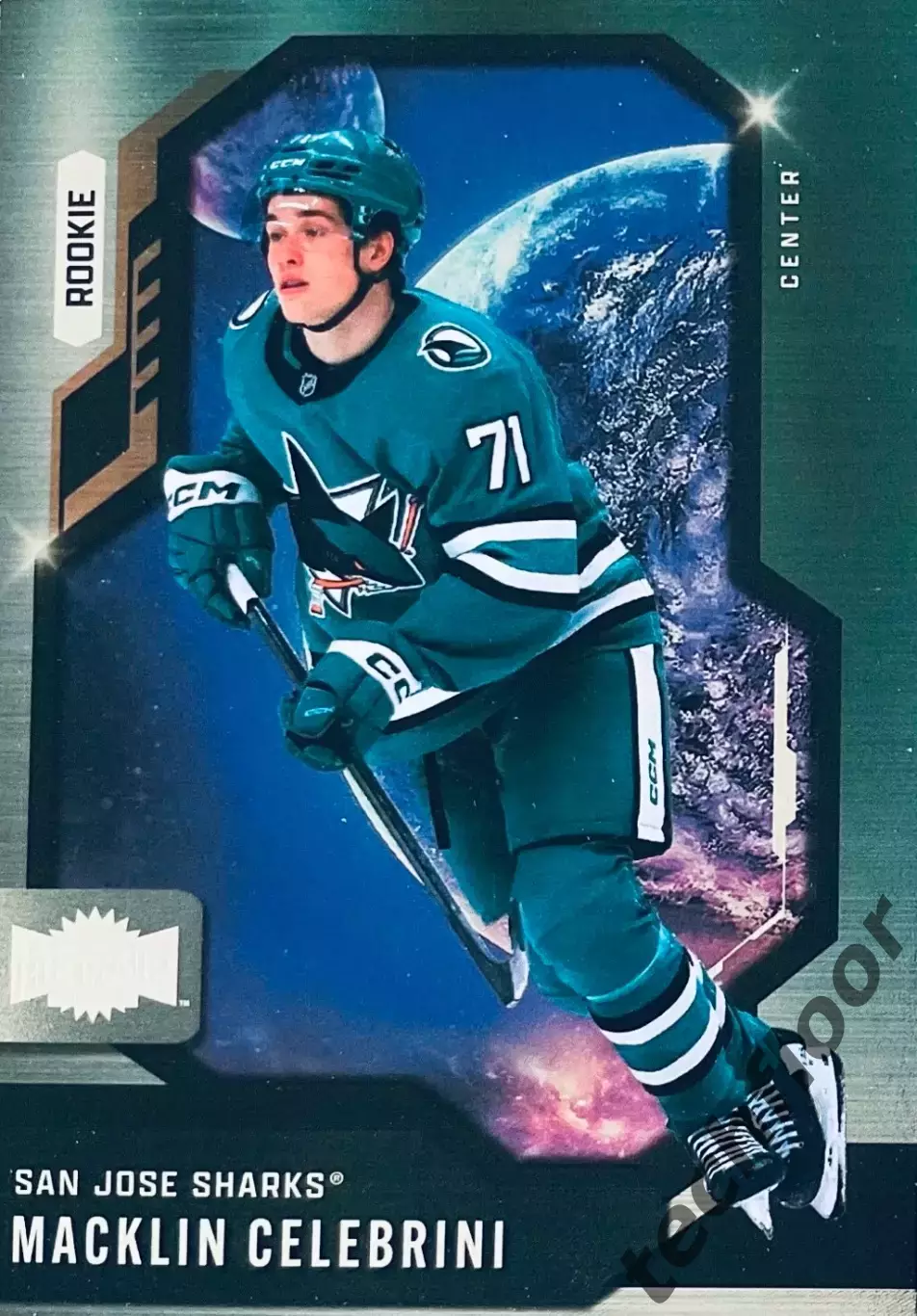 Карточка NHL Macklin Celebrini San Jose Sharks /Маклин Селебрини Сан-Хосе Шаркс