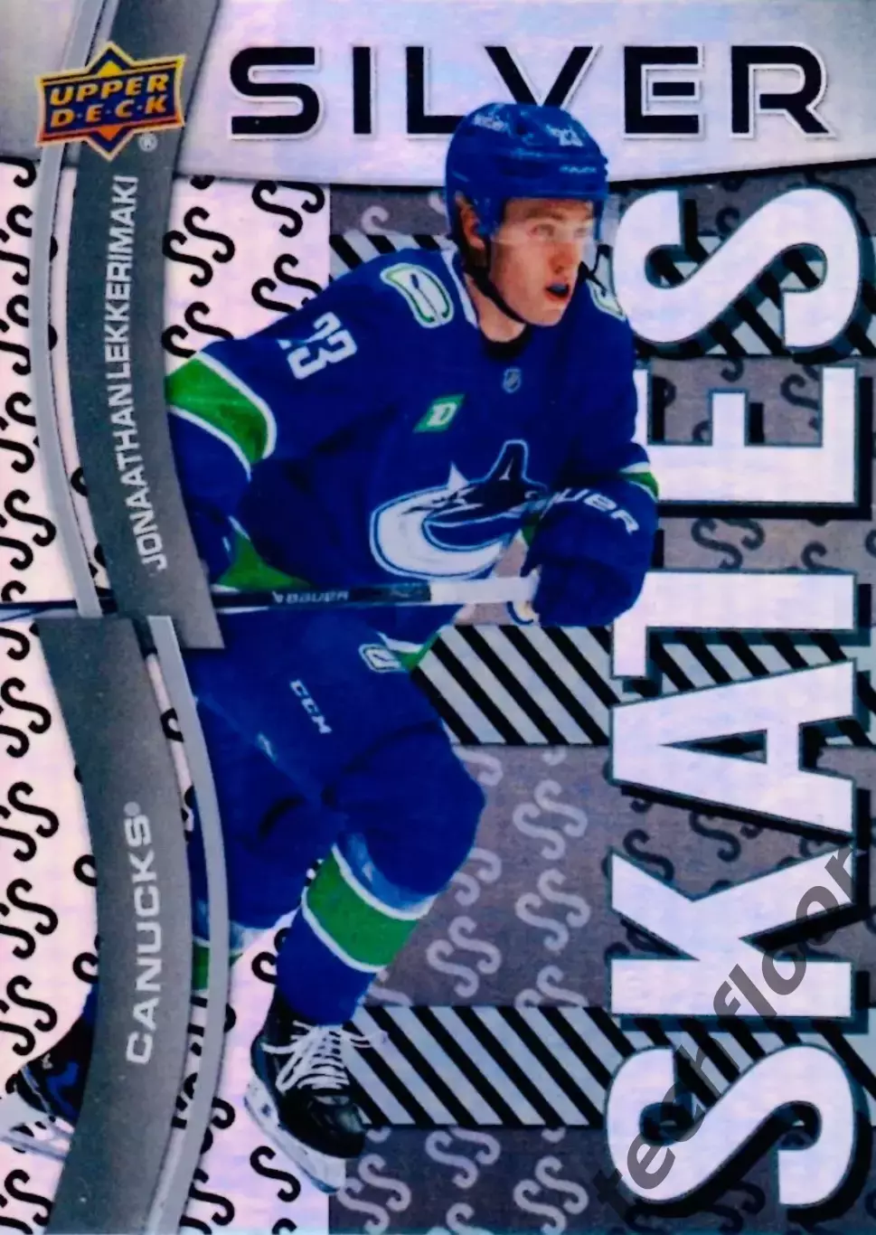 Карточка NHL Jonathan Lekkerimaki Vancouver Canucks/Юнатан Леккеримяки Ванкувер