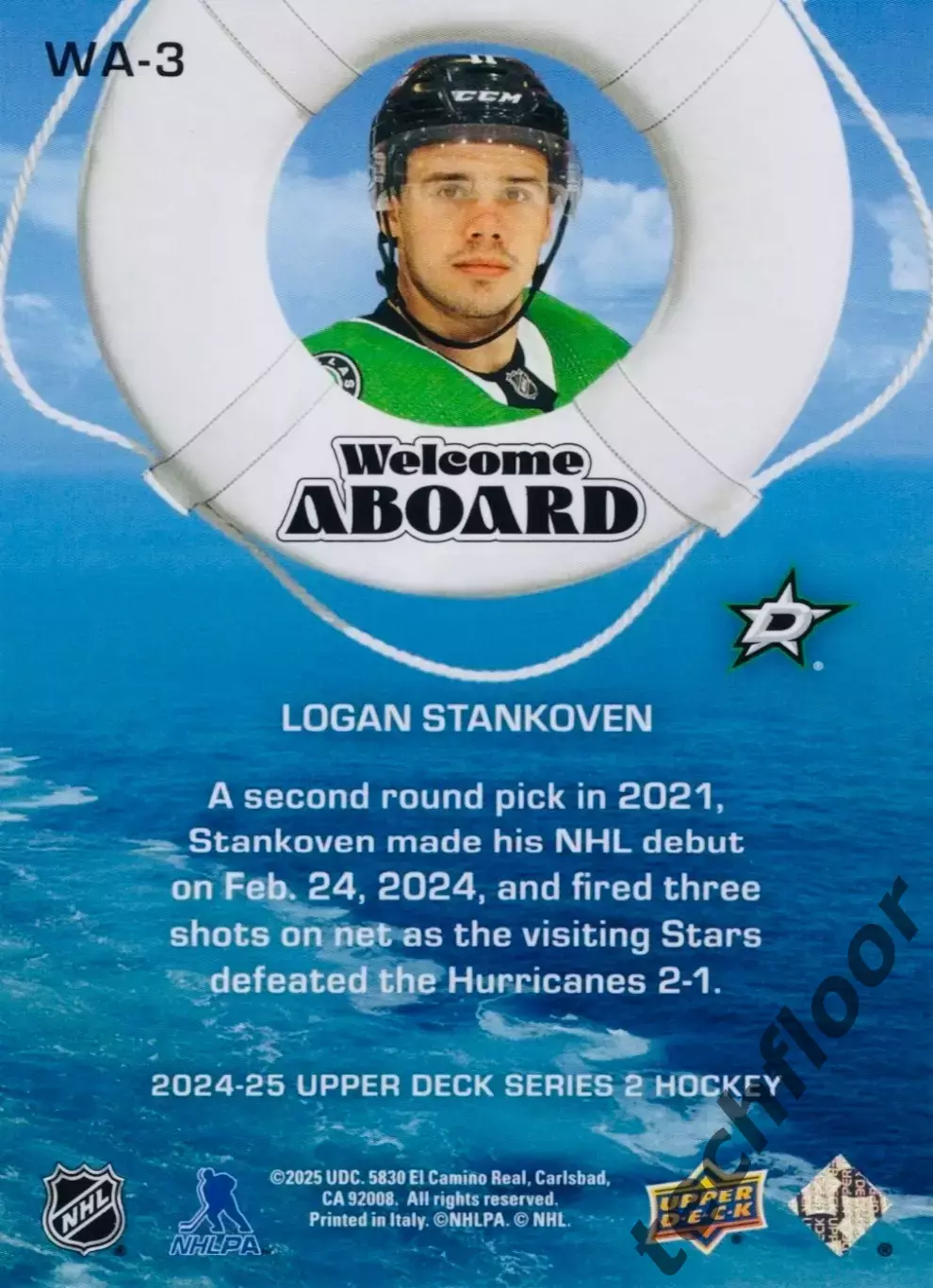 Карточка NHL Logan Stankoven Dallas Stars / Логан Станковен Даллас НХЛ 1
