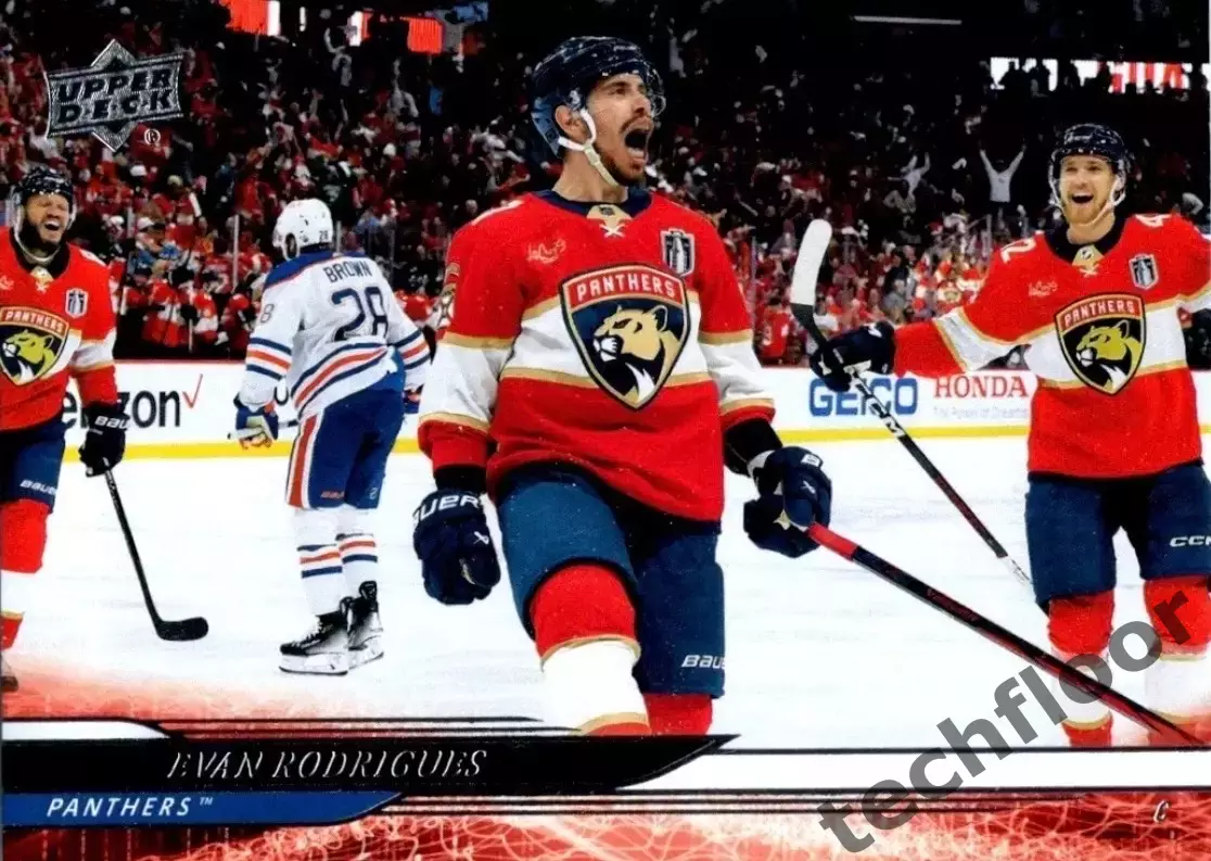Карточка NHL Evan Rodrigues Florida Panthers/Эван Родригес Флорида НХЛ