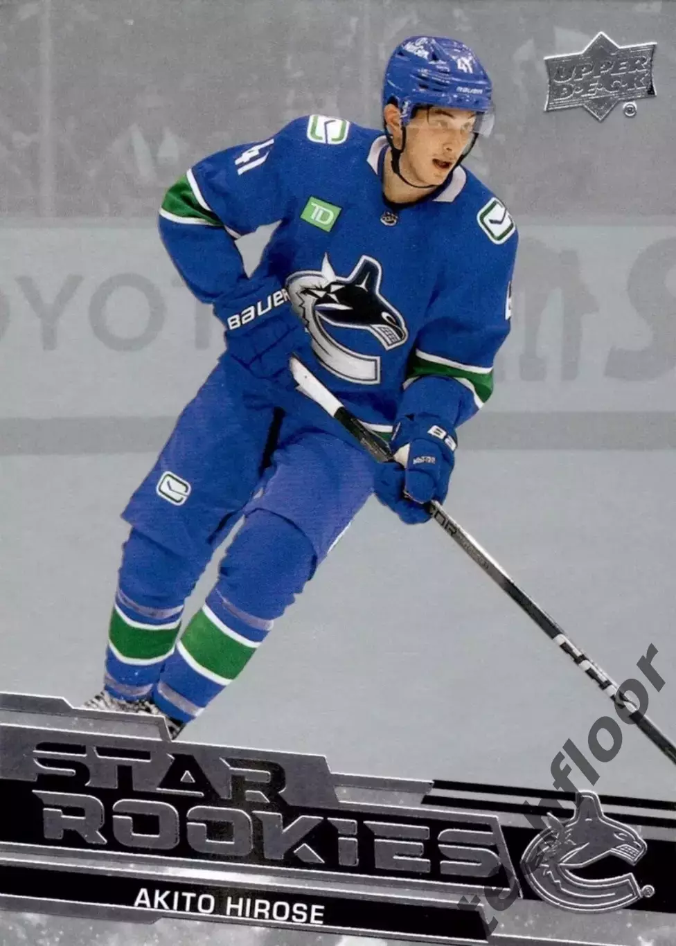 Карточка NHL Akito Hirose Vancouver Canucks/Акито Хиросе Ванкувер НХЛ