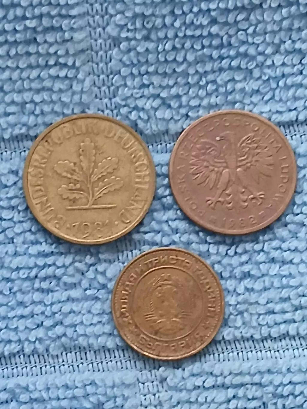 Лот из 3 монет Германия, Поьша, Болгария