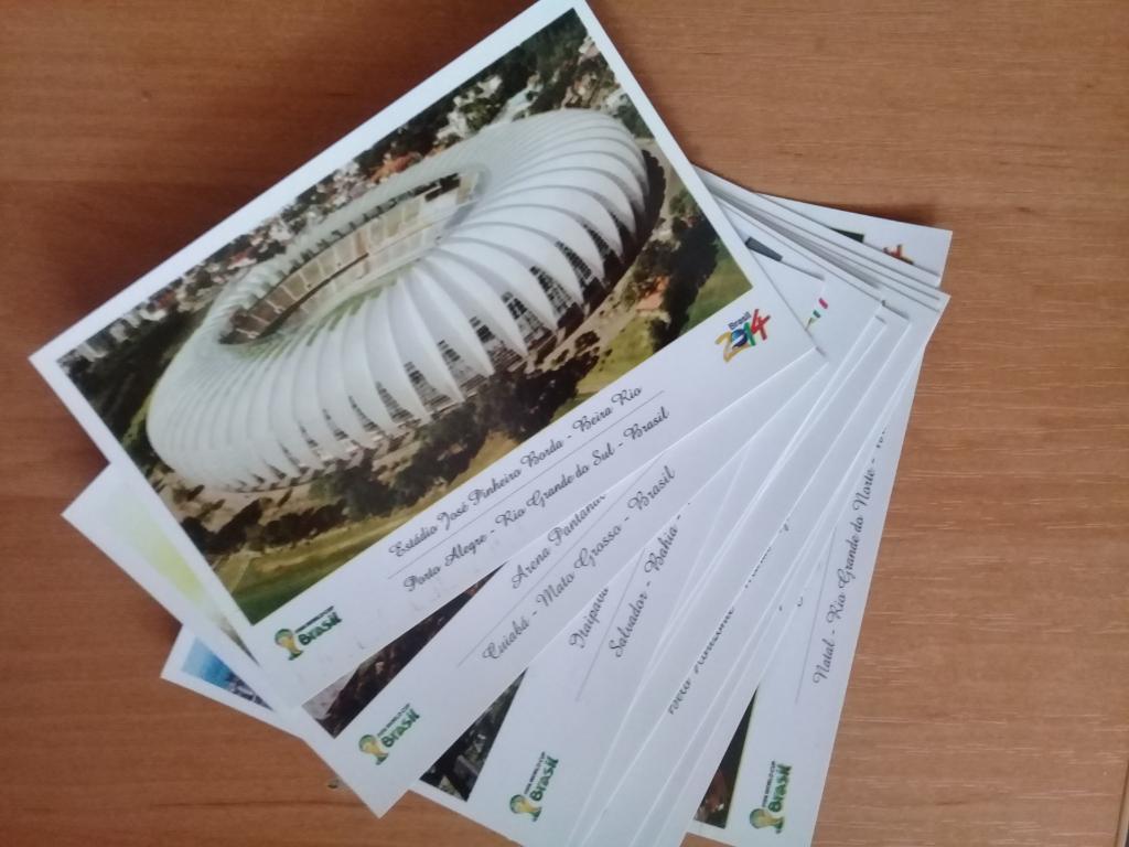 Набор открыток Стадионов ЧМ Бразилия 2014 12 штук.