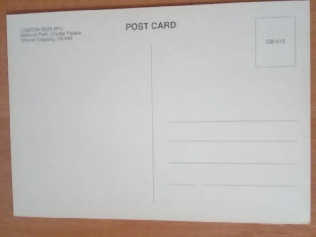 Стадион. Кристалл Пэлас ФК, Англия 1