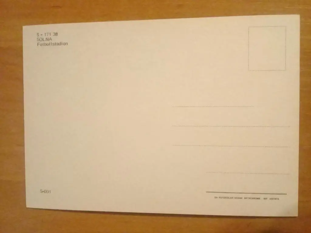 Стадион. Solna. Fotbollstadion 1