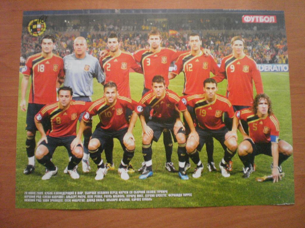 Постер. Футбол. сб.Испания 2009