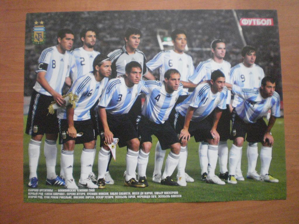 Постер. Футбол. сб.Аргентина 2008