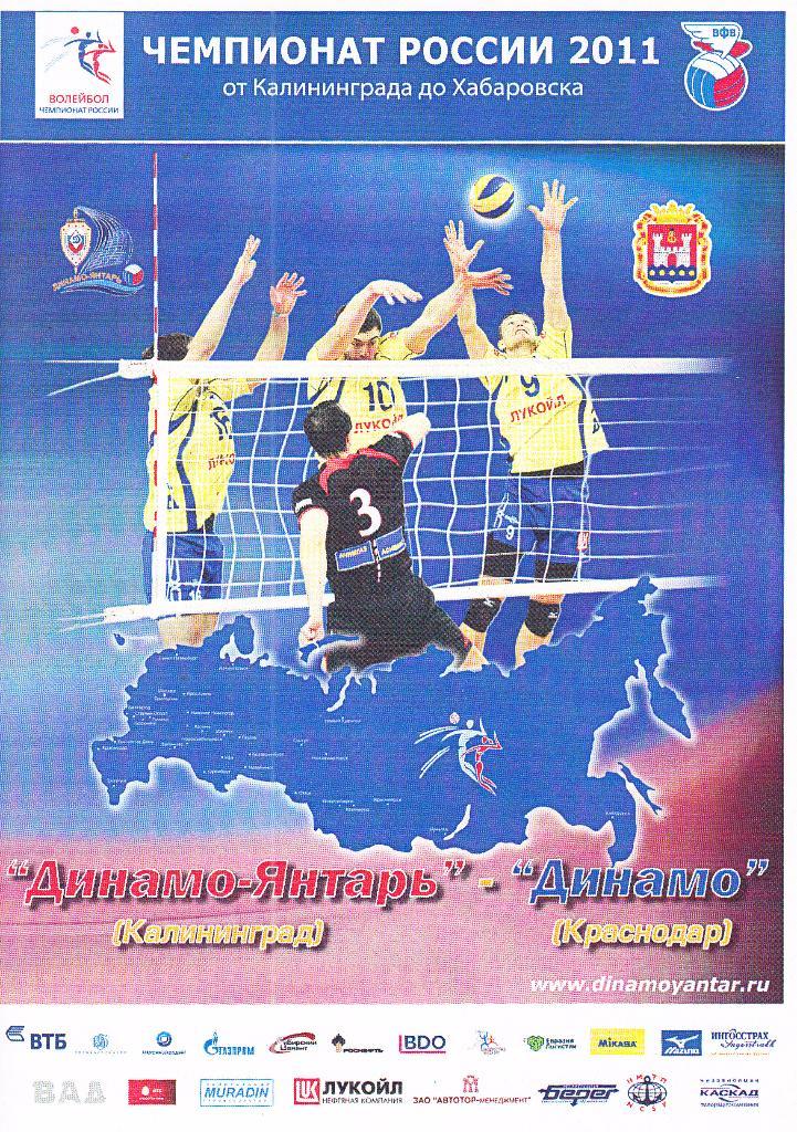 Волейбол. Динамо-Янтарь Калининград - Динамо Краснодар 28.10.2010
