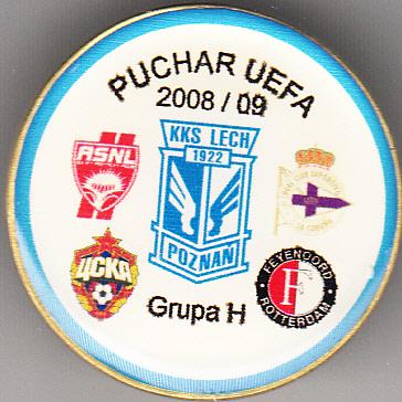 Вымпел.Лех Польша - ЦСКА Москва 2008 Лига Европы + знак.(см.описание) 2
