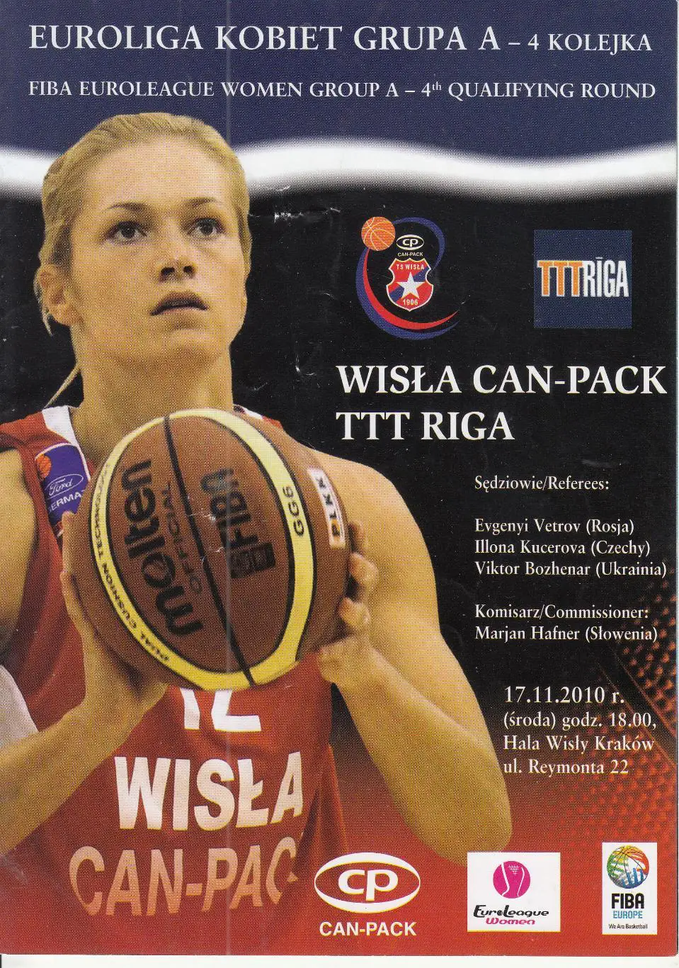 Висла Польша - ТТТ Рига Латвия 2010 Евролига ФИБА