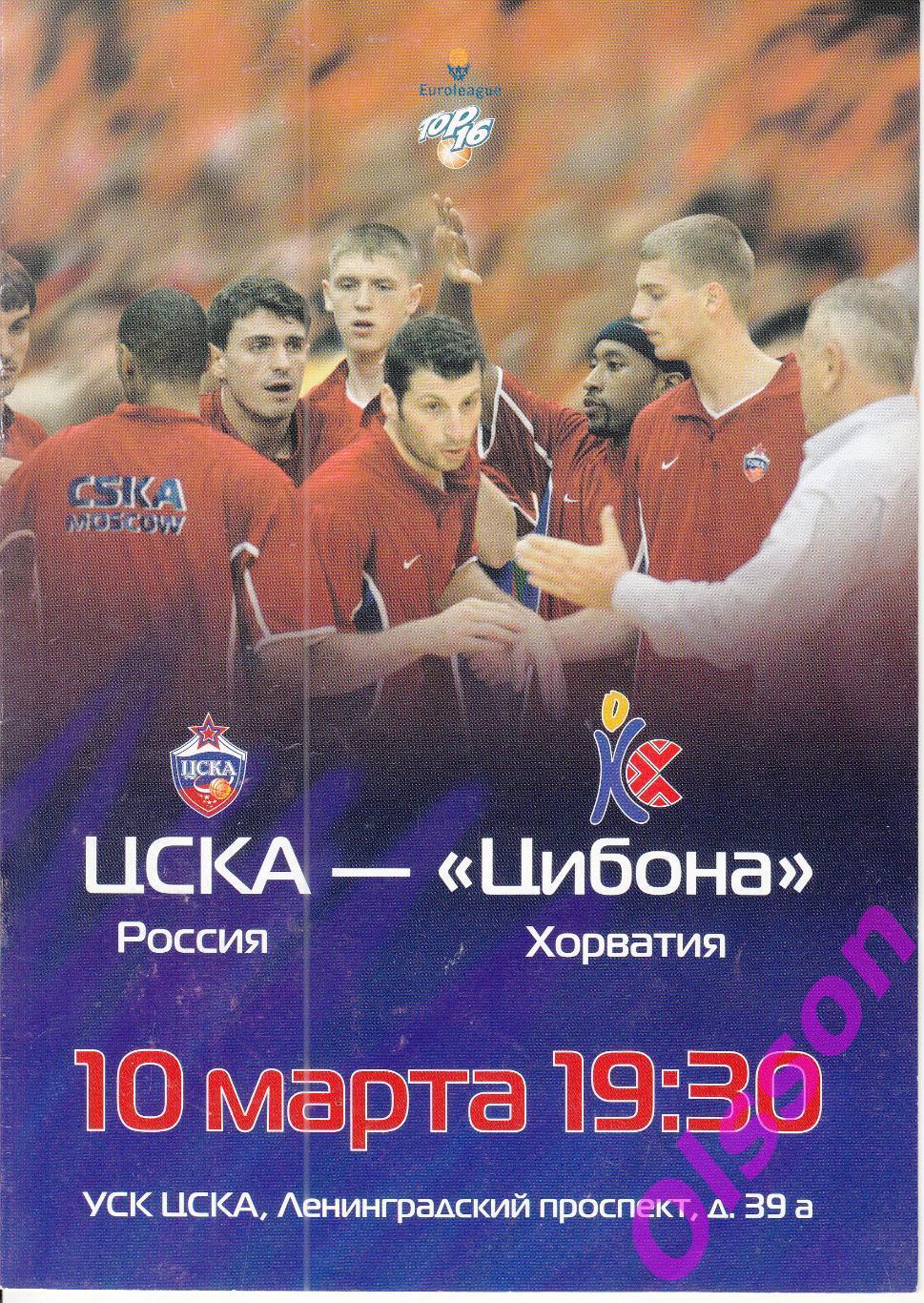 Баскетбол. ЦСКА Москва - Цибона Загреб 07.04.2004 Евролига ФИБА *