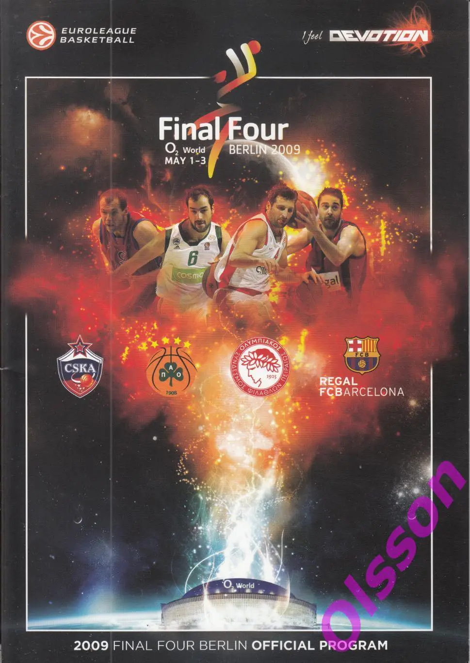Баскетбол. Финал четырех. Берлин. 2009 (участники см. скан) 46.стр.*