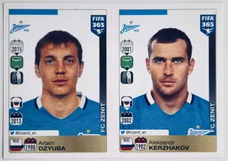 Наклейка Артём Дзюба/Александр Кержаков Зенит СПб