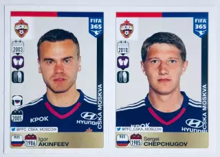 Наклейка Игорь Акинфеев/Сергей Чепчугов ЦСКА Москва