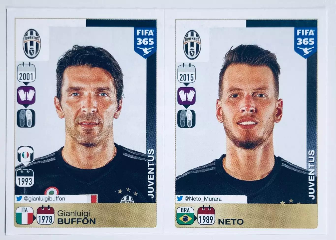 Наклейка Gianluigi Buffon/Neto Ювентус