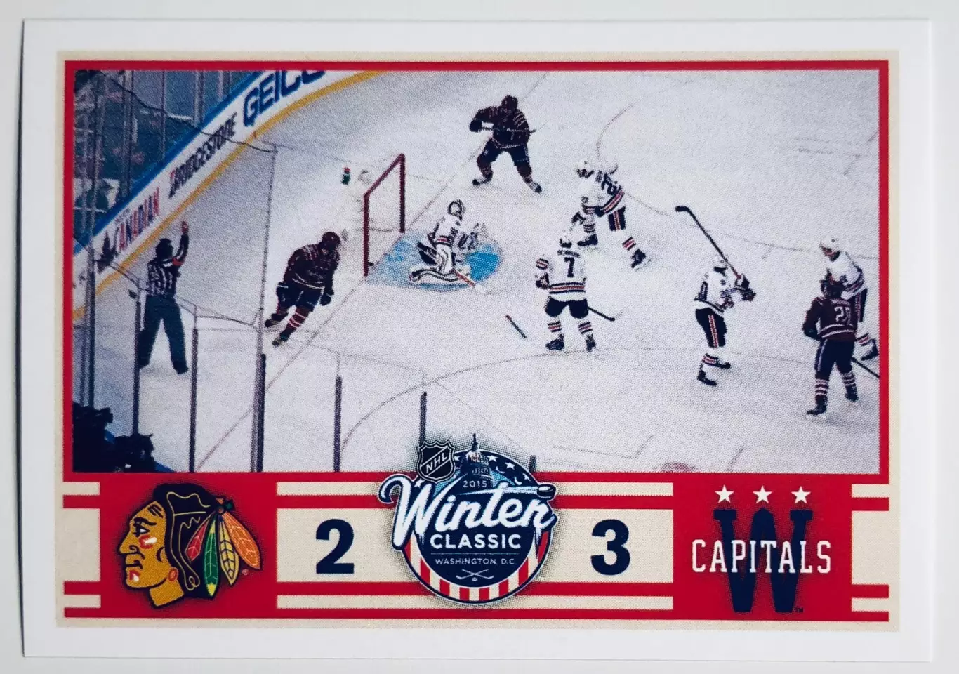 Наклейка Winter Classic Chicago Blackhawks - Washington Capitals