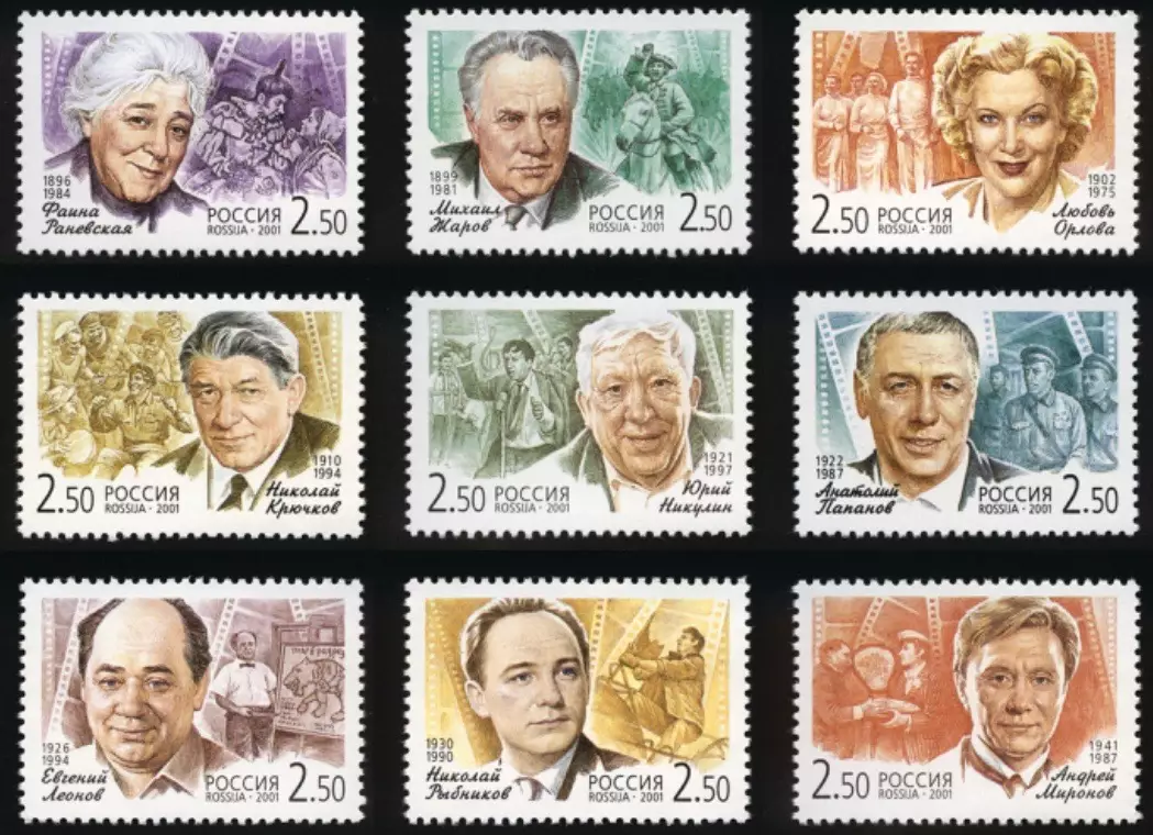 Россия 2001. Популярные актеры российского кино
