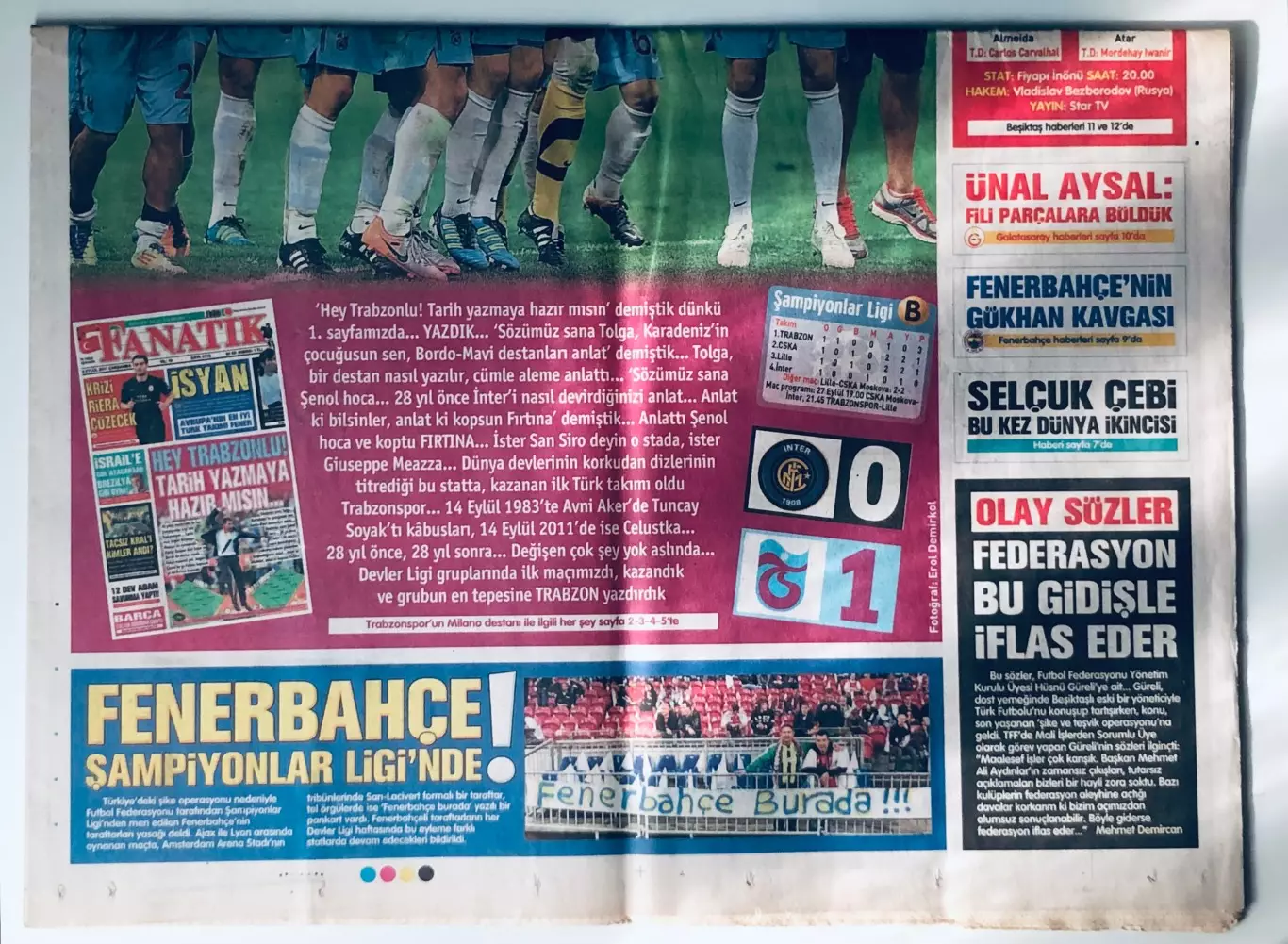 Газета Fanatik 1