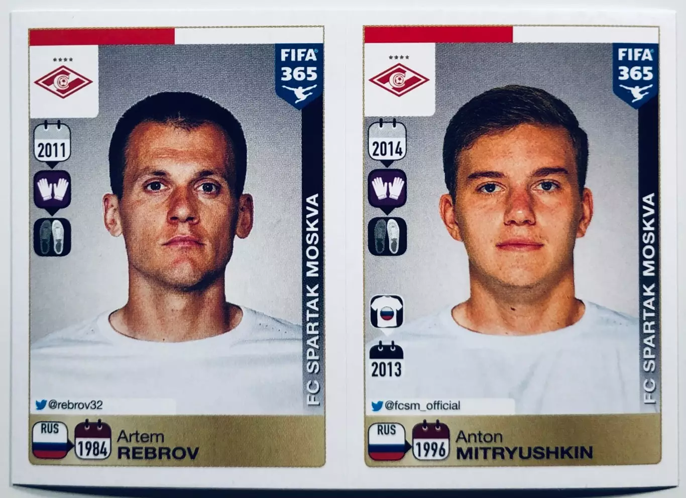 Наклейка Артем Ребров/Антон Митрюшкин Спартак
