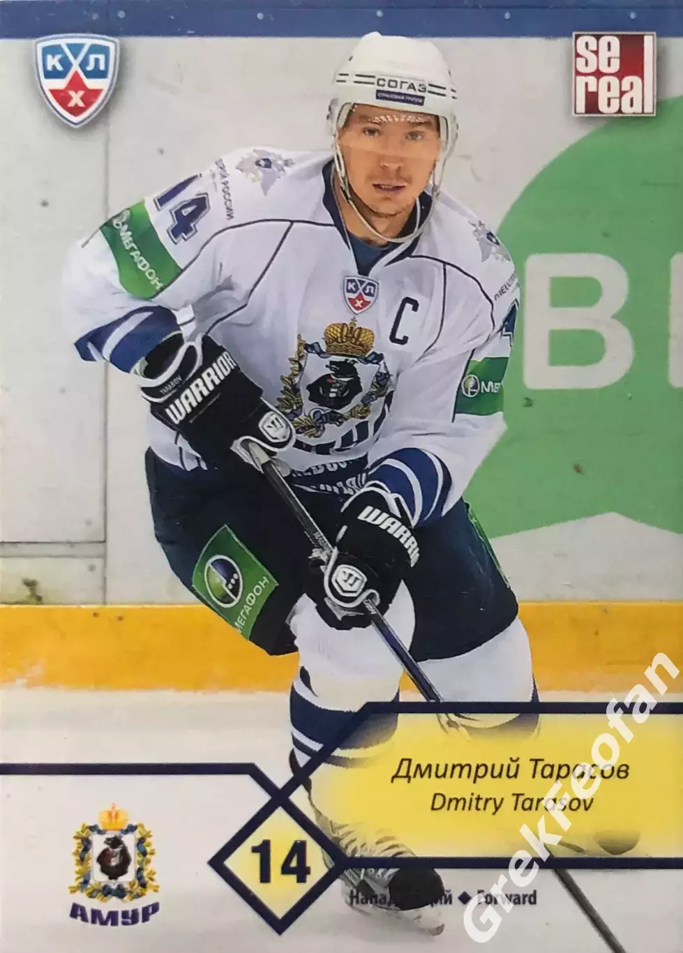 Карточка Дмитрий Тарасов ХК Амур Хабаровск