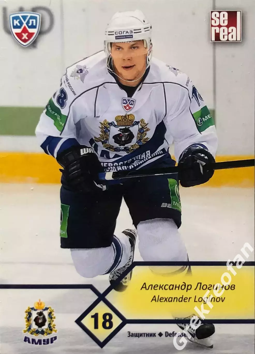 Карточка Александр Логинов ХК Амур Хабаровск