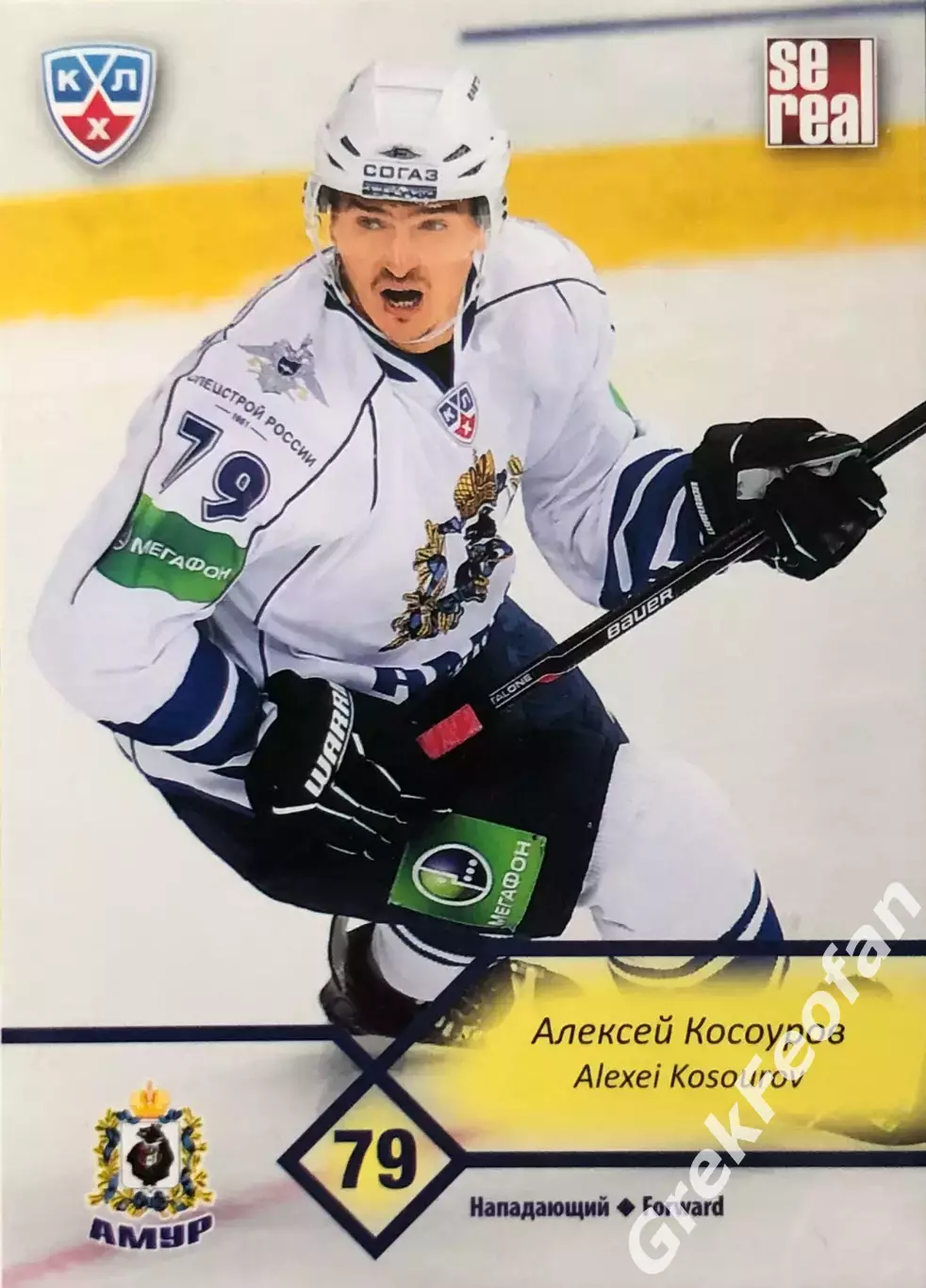 Карточка Алексей Косоуров ХК Амур Хабаровск