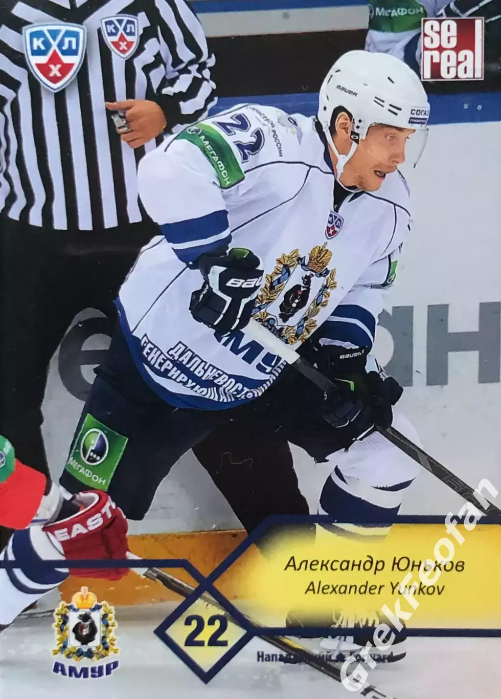 Карточка Александр Юньков ХК Амур Хабаровск