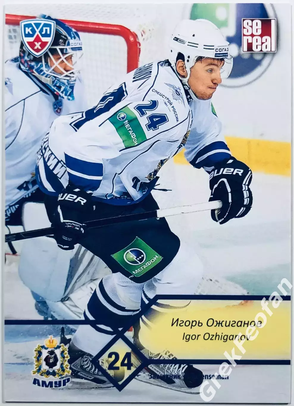 Карточка Игорь Ожиганов ХК Амур Хабаровск
