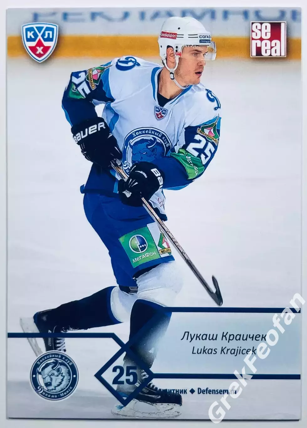 Карточка Лукаш Крайчек ХК Динамо Минск