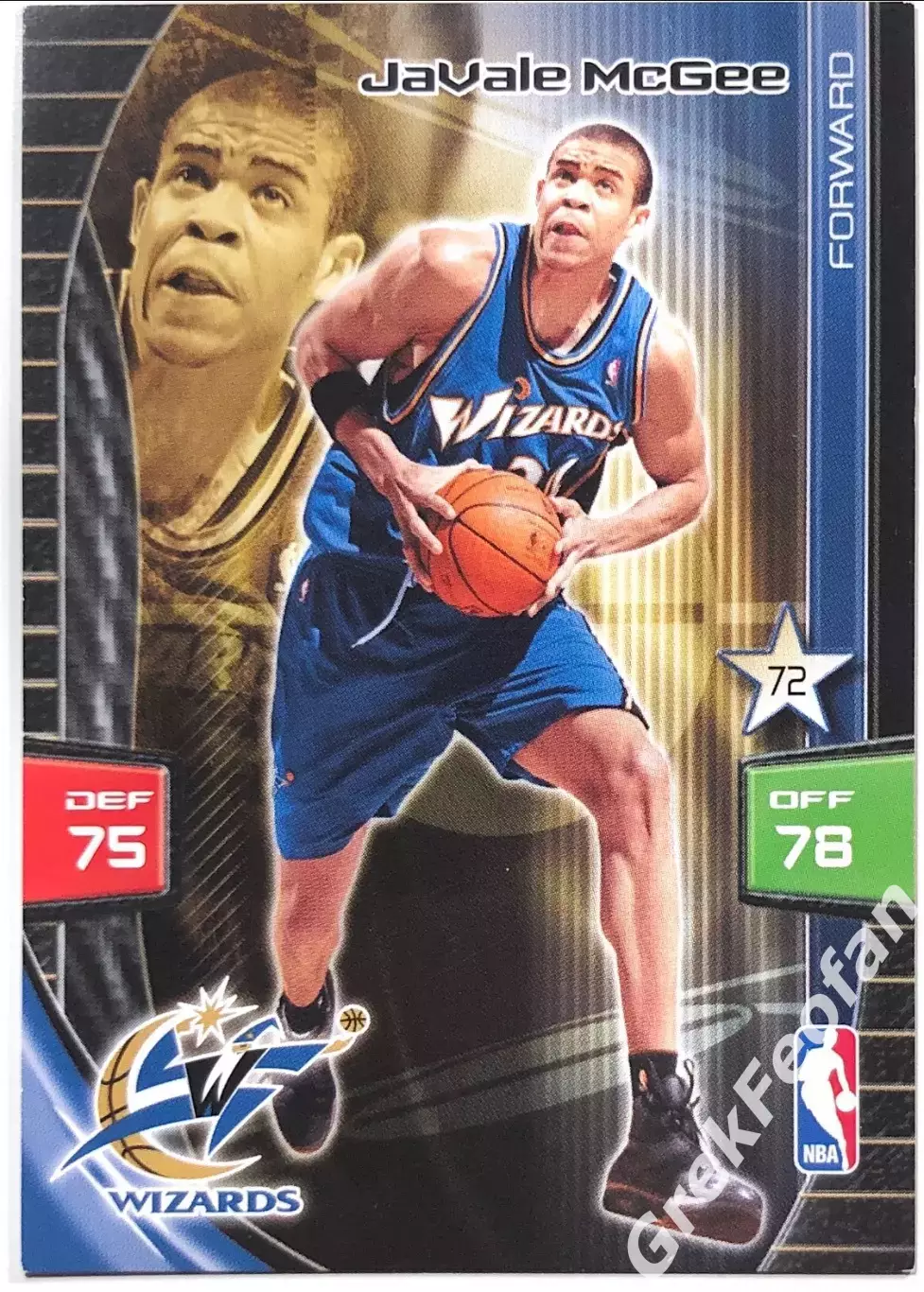 Карточка JaVale McGee Washington Wizards