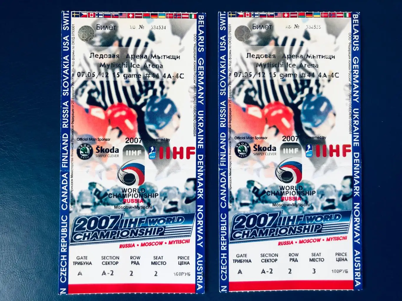 Билеты Чемпионат мира по хоккею 2007