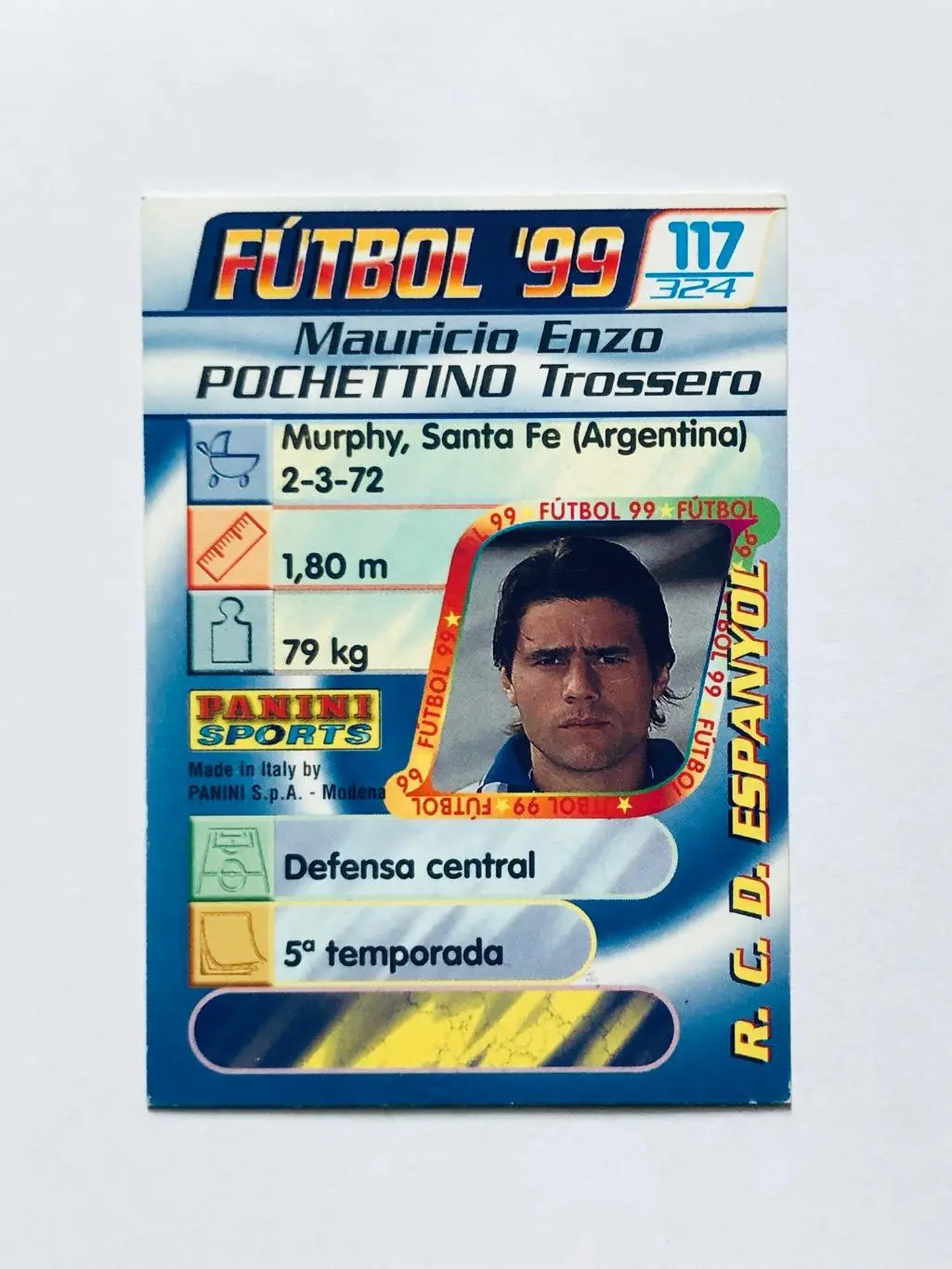 Карточка Mauricio Pochettino R.C.D. Espanyol 1