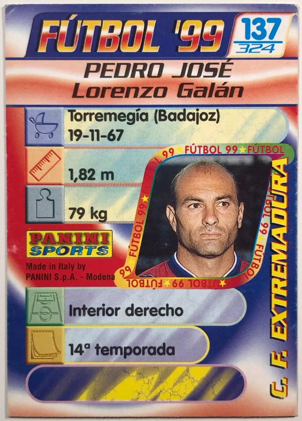 Карточка Pedro Jose Эстремадура 1