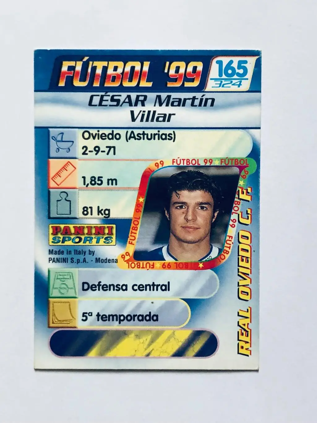 Карточка Cesar Martin Real Oviedo C.F. 1