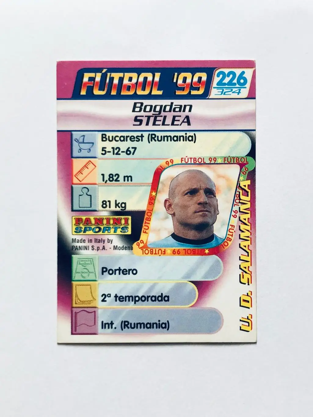 Карточка Bogdan Stelea U.D. Salamanca 1