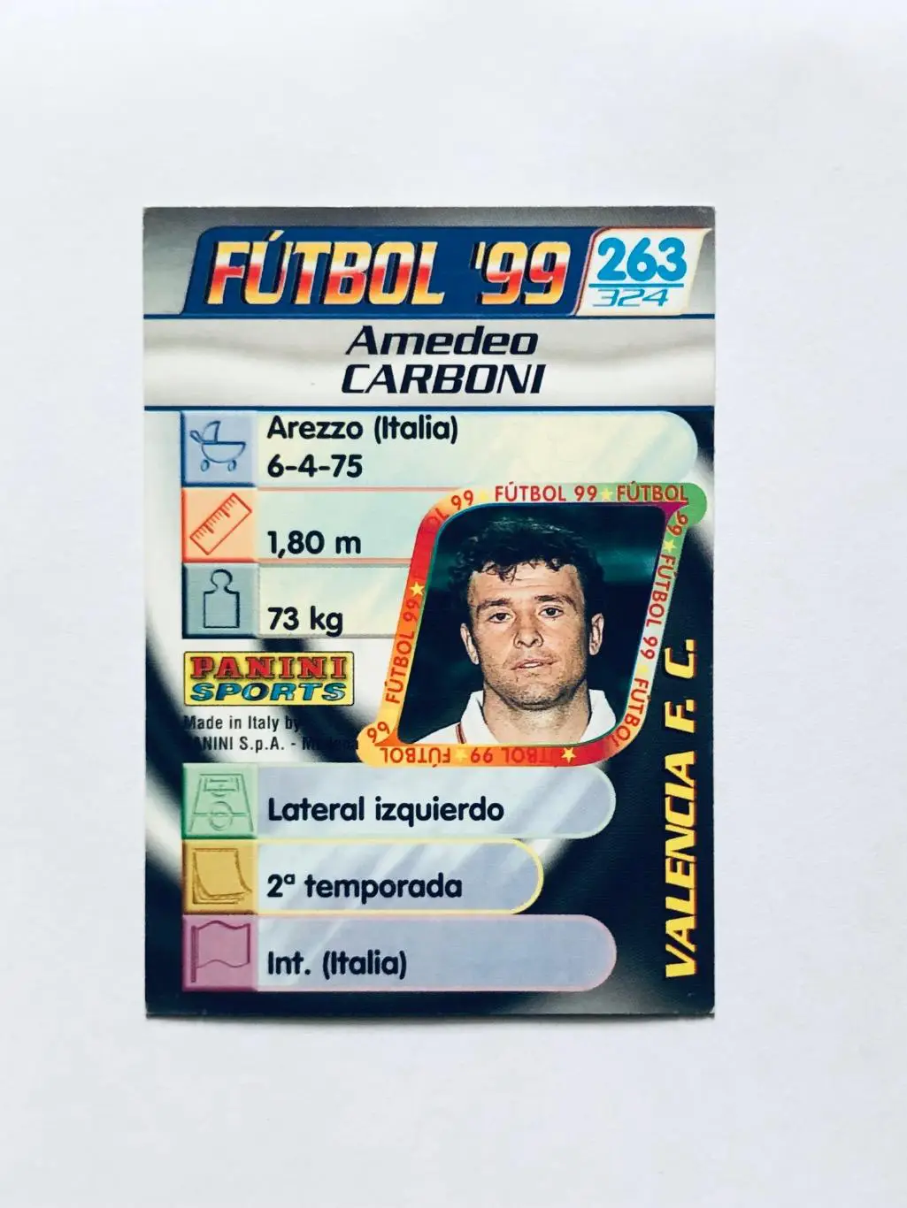 Карточка Amedeo Carboni Valencia F.C. 1