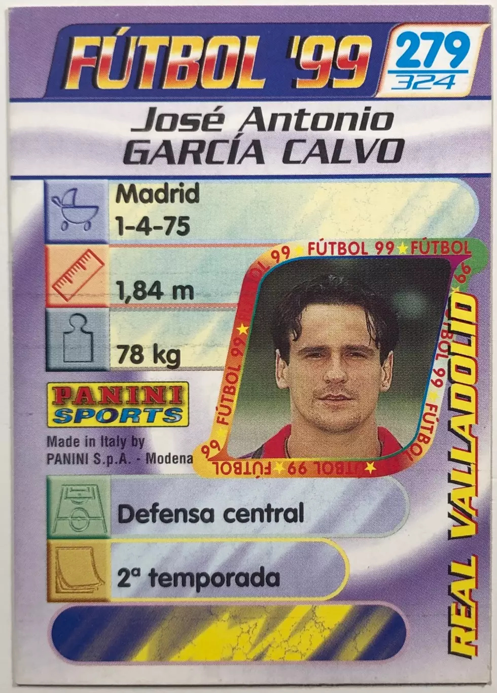 Карточка Garcia Calvo Реал Вальядолид 1
