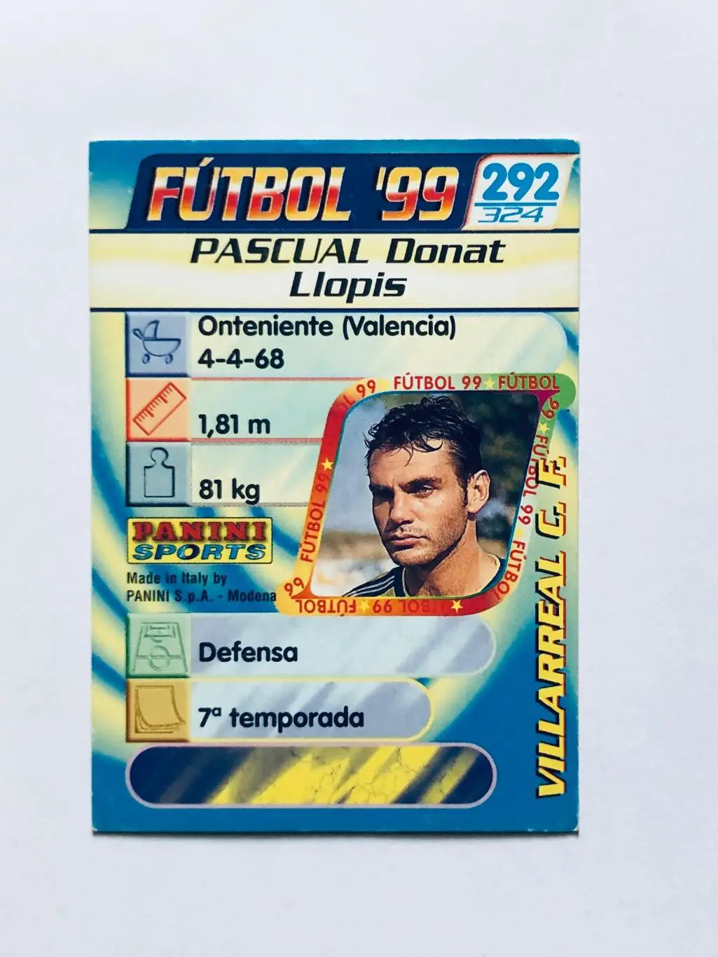 Карточка Pascual Villarreal C.F. 1