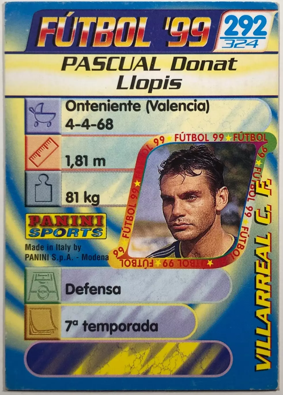 Карточка Pascual Вильярреал 1