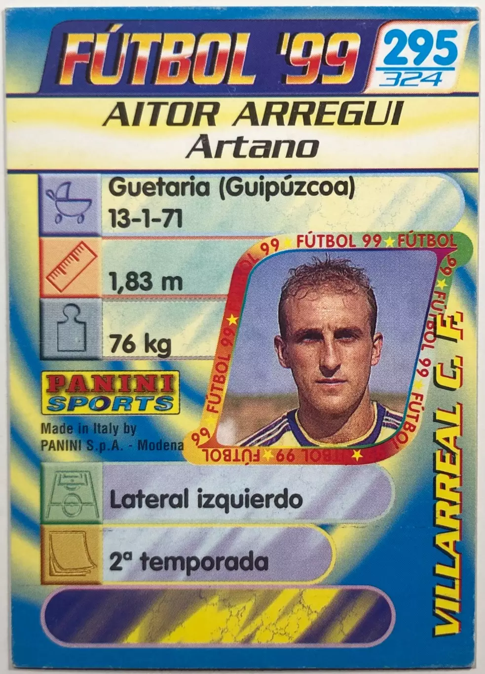 Карточка Aitor Arregui Вильярреал 1