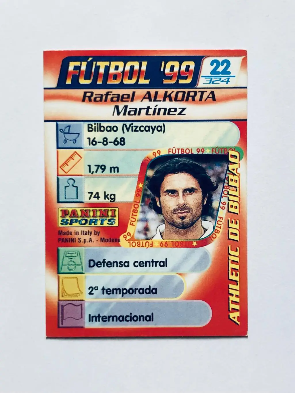 Карточка Rafael Alkorta Athletic de Bilbao 1
