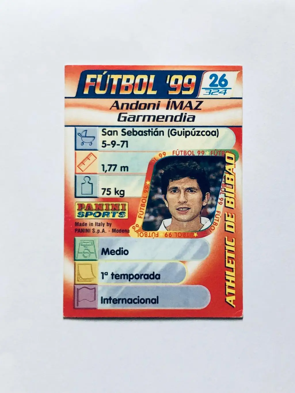 Карточка Andoni Imaz Athletic de Bilbao 1