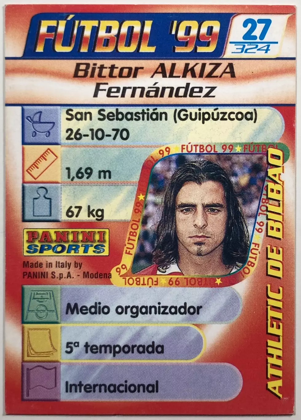 Карточка Bittor Alkiza Атлетик Бильбао 1