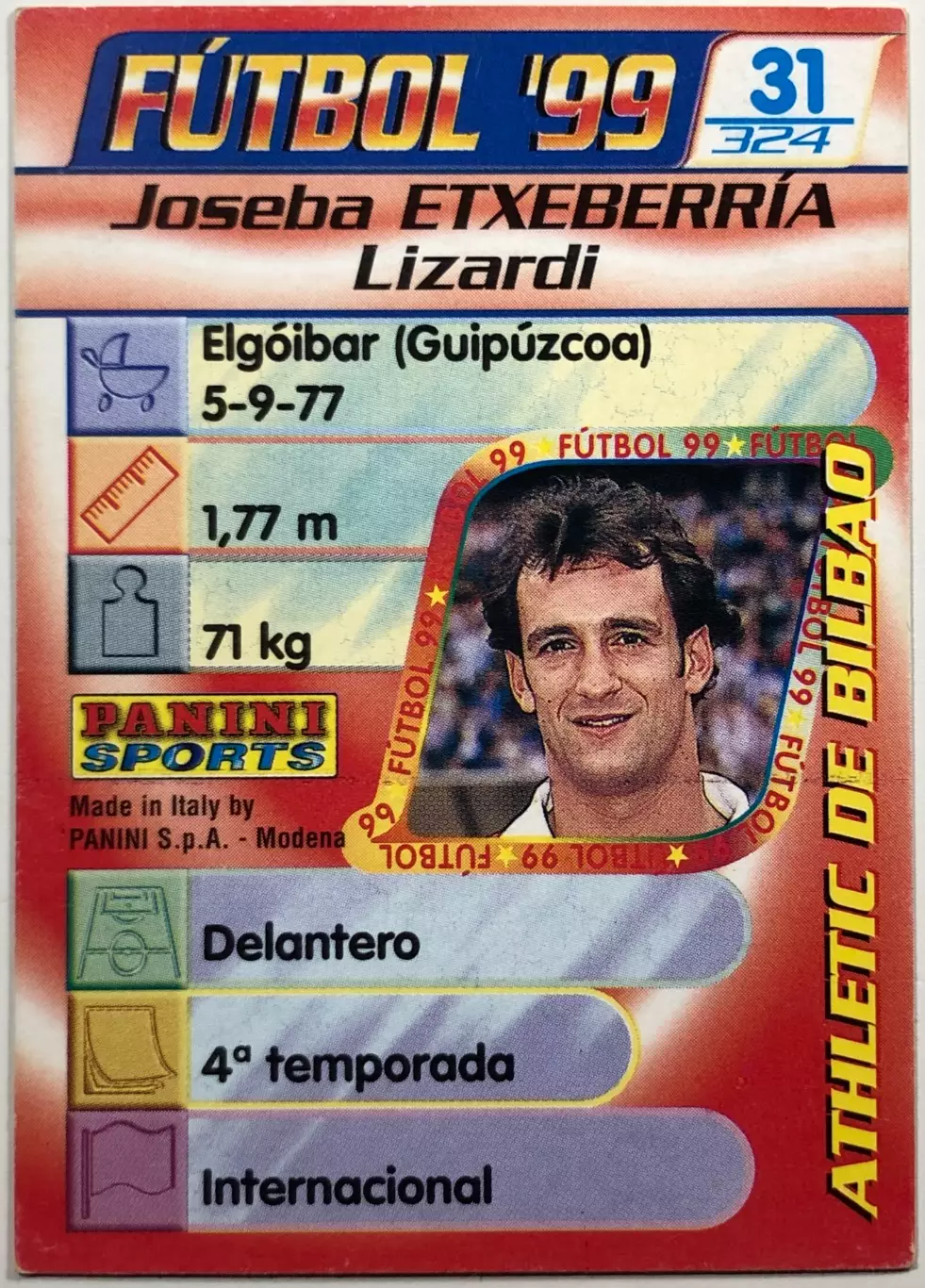 Карточка Joseba Etxeberria Атлетик Бильбао 1