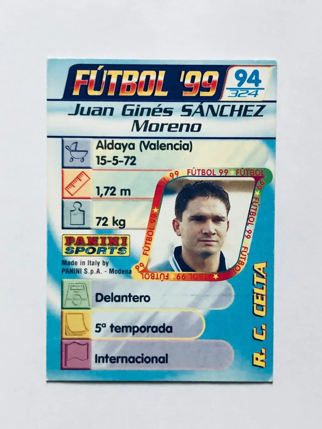 Карточка Juan Sanchez R.C. Celta 1