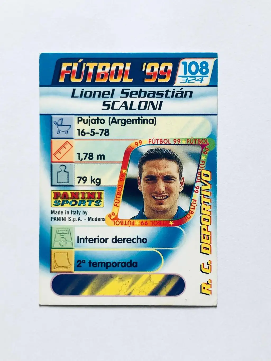 Карточка Lionel Scaloni R.C. Deportivo 1