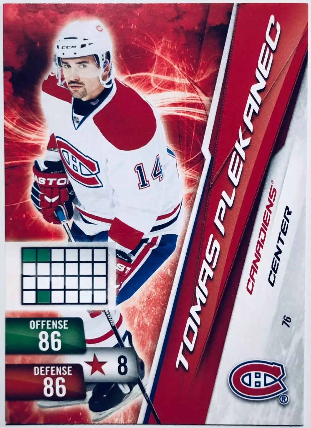 Карточка Tomas Plekanec Montreal Canadiens